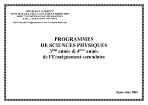 direction générale des programmes