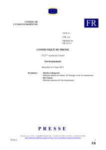 9.III.2012 CONSEIL DE L`UNION EUROPÉENNE FR 7478/12 (OR