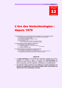 L`ère des biotechnologies - Raymond Rodriguez SVTperso