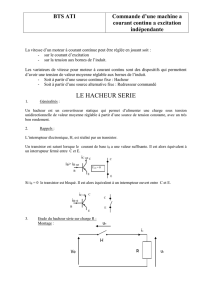 La vitesse d`un moteur à courant continue peut être réglée en jouant