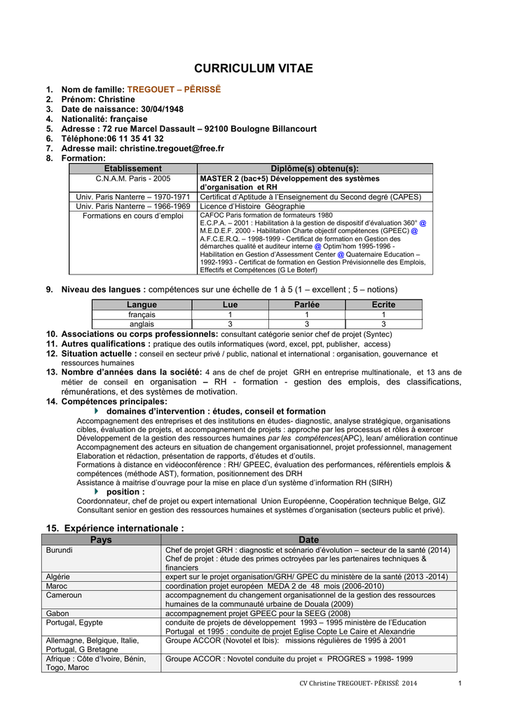 Curriculum vitae capes image