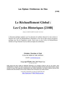 Le Réchauffement Global : Les Cycles Historiques [218B]