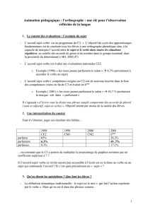 l`orthographe : une clé pour l`observation réfléchie de la langue