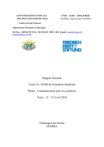 Rapport National du Mali