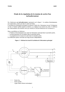 Etude de la régulation de la tension de sortie d`un turboalternateur