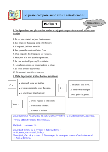 Exercices passé composé