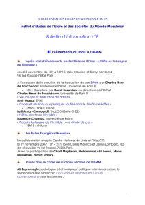 Bulletin IISMM n° 8 - Novembre 2007