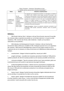 Chap.1 Economie &ndash; Croissance, fluctuations et crises 1.1. Quelles