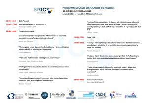 Programme Journée SIRIC Cancer du Pancréas 13 Juin 2014 de