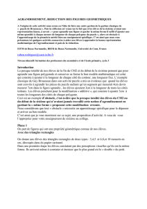 AGRANDISSEMENT, REDUCTION DES FIGURES GEOMETRIQUES