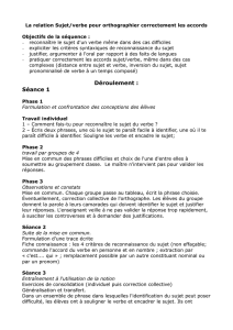 Sujet Verbe - Ecole de Wix