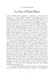 Le pays d`Henri Bosco - Luc-Olivier d`Algange, Cahiers de la