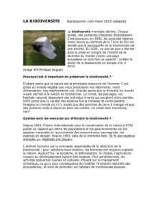 la biodiversite - Frenchteacher.net