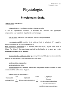 1/34 Physio.cours Physiologie rénale Physiologie. Physiologie