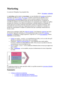 Enjeux et histoire du marketing[modifier]
