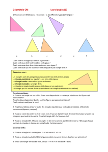Géométrie CM Les triangle