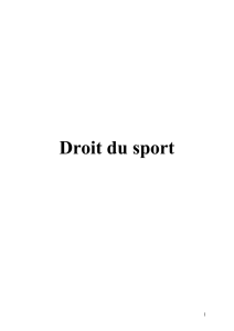 Droit du sport - Poitiers Management