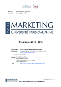 Marketing Distribution Mr Philippe BRETON (3 crédits)