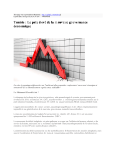 Tunisie : Le prix élevé de la mauvaise gouvernance économique
