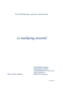 TD de Marketing et gestion commerciale Le marketing sensoriel