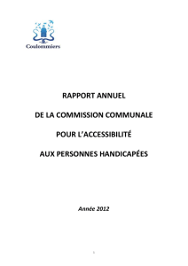 Rapport commission accessibilité 2012