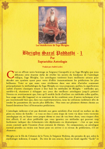 Les bénédictions de Sage Bhrighu Bhrighu Saral Paddathi