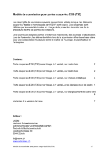 Ausschreibungsvorlagen für Brandschutztüren EI30 (T30)