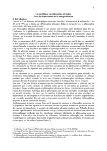 `La bioéthique en philosophie africaine. Essai de dépassement de la