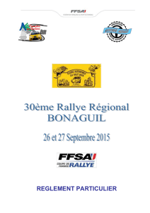 Règlement - Rallye Sport