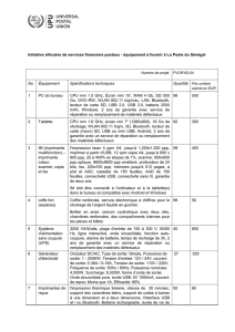 Specifications Equipements - UNDP | Procurement Notices