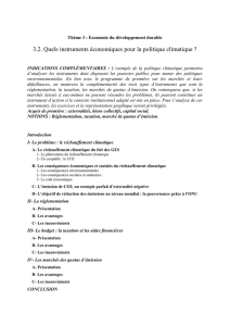 I- Le problème : le réchauffement climatique