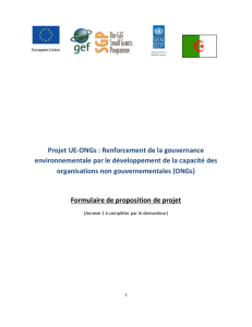 II- Proposition de projet - UNDP | Procurement Notices