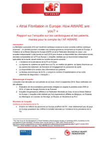 Atrial Fibrillation in Europe: How AWARE are you
