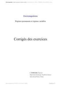 electromagnetisme - Exercices corriges