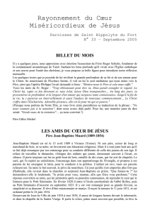 Rayonnement du Cœur Miséricordieux de Jésus