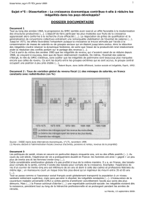 1 Dissertation, sujet n°5 TES janvier 2009 Sujet n°5 : Dissertation