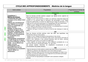 CE2 CM1 CM2 Socle commun Programmes Progressions en termes