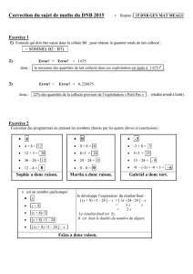 Correction du sujet de maths du DNB 2015- Repère