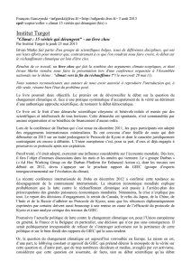 Climat : 15 vérités qui dérangent - Retour à l`espace documents de