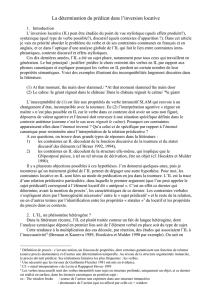 La détermination du prédicat dans l`inversion locative