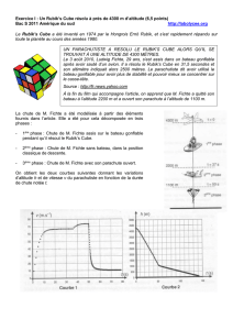 Exercice I : Un Rubik`s Cube résolu à près de 4300 m d`altitude (6,5