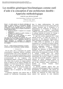 Les modèles génériques bioclimatiques comme outil d`aide à