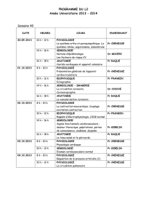 Programme cardiovasculaire L2 2013