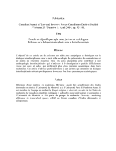 Écueils et objectifs partagés - Papyrus : Université de Montréal
