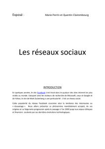 Exposé : Marie Perrin et Quentin Clairembourg Les réseaux sociaux