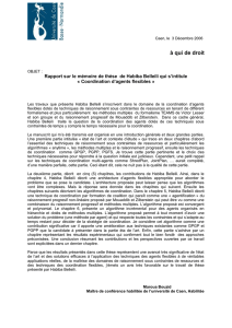 Caen, le 3 Décembre 2006 à qui de droit OBJET : Rapport sur le