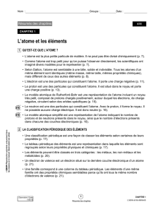 L`atome et les éléments