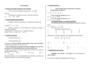 2 pages de cours pour comprendre les fractions en