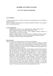 asthme aux isocyanates - Formation Médecine du Travail