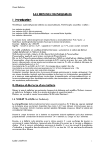 Critères de choix d`une batterie